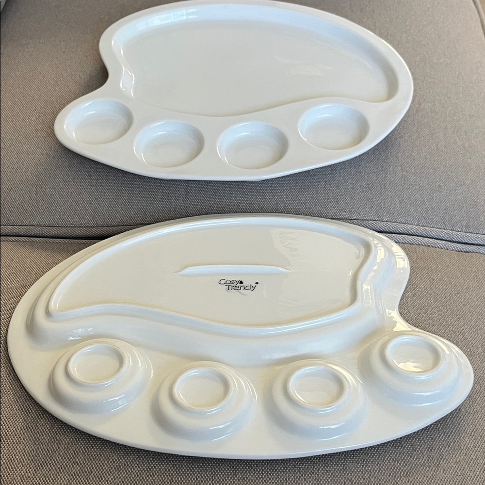 White Ceramic Paint Palette